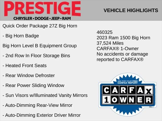 2023 Ram 1500 Big Horn Crew Cab 4x4 5'7" Box