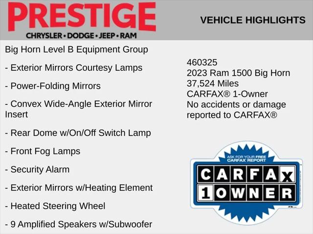 2023 Ram 1500 Big Horn Crew Cab 4x4 5'7" Box