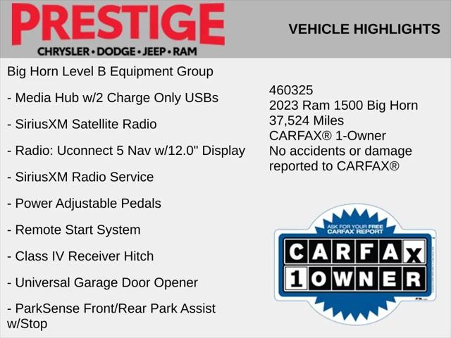 2023 Ram 1500 Big Horn Crew Cab 4x4 5'7" Box