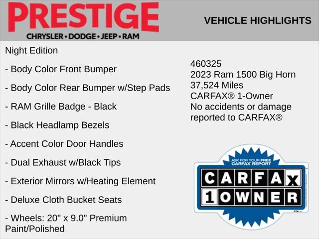 2023 Ram 1500 Big Horn Crew Cab 4x4 5'7" Box