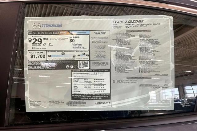 2026 Mazda Mazda3 2.5 S Carbon Edition