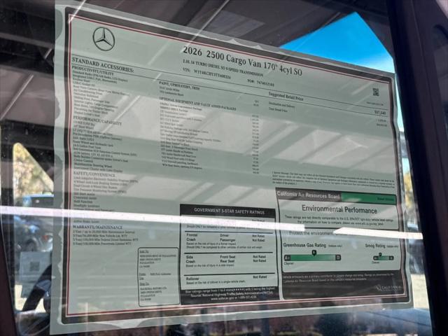 2026 Mercedes-Benz Sprinter 2500 High Roof 4-Cyl Diesel