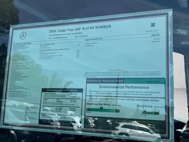 2026 Mercedes-Benz Sprinter 2500 Standard Roof 4-Cyl Diesel