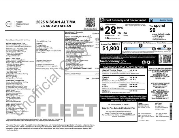 2025 Nissan Altima SR AWD