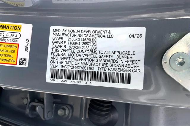 2026 Honda Accord Sedan Sport