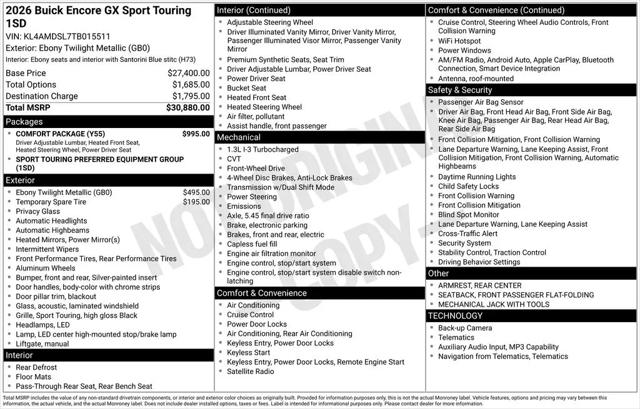 2026 Buick Encore GX Sport Touring FWD
