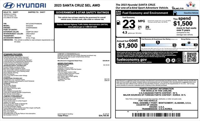 2023 Hyundai Santa Cruz SEL