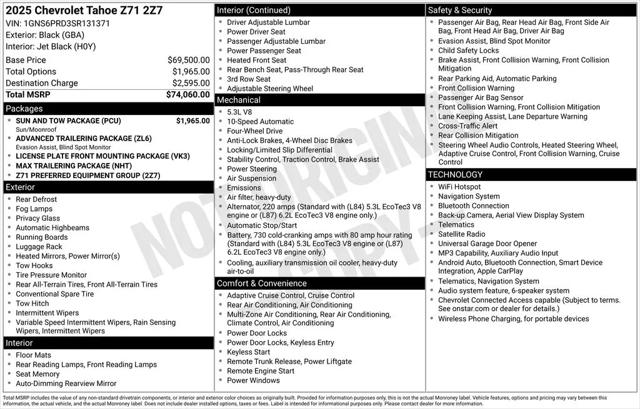 2025 Chevrolet Tahoe 4WD Z71