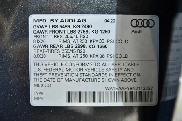 2022 Audi Q5 Premium Plus 45 TFSI S line quattro S tronic
