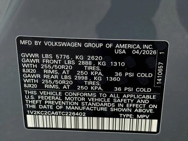 2026 Volkswagen Atlas Cross Sport SE with Technology