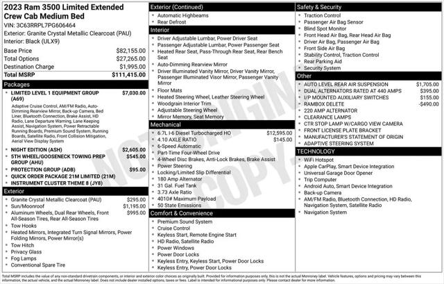 2023 Ram 3500 Limited Mega Cab 4x4 64 Box