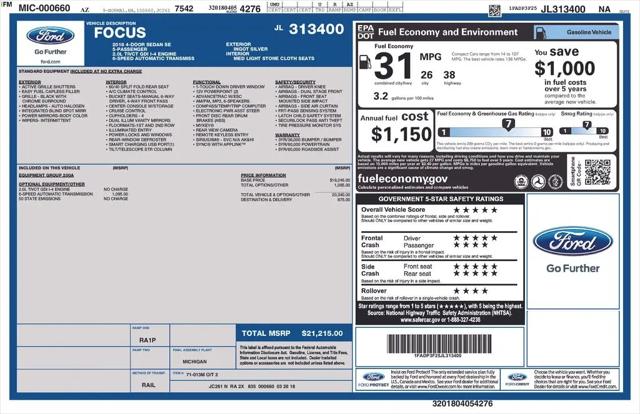 2018 Ford Focus SE