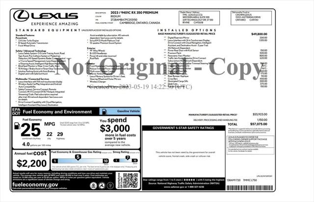 2023 Lexus RX 350 Premium
