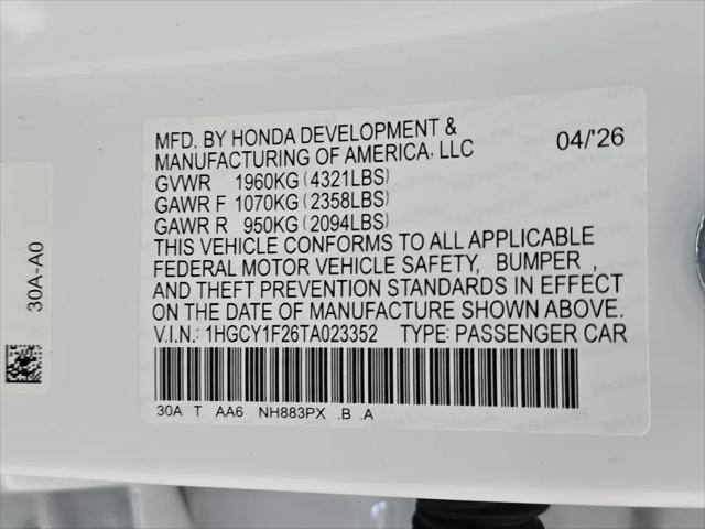 2026 Honda Accord Sedan LX