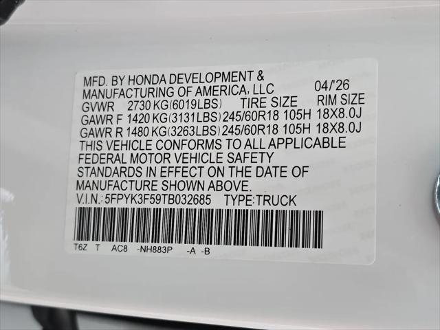 2026 Honda Ridgeline RTL