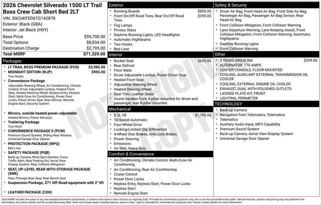 2026 Chevrolet Silverado 1500 4WD Crew Cab Short Bed LT Trail Boss