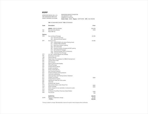 2026 Mercedes-Benz GLA-CLASS 4MATIC