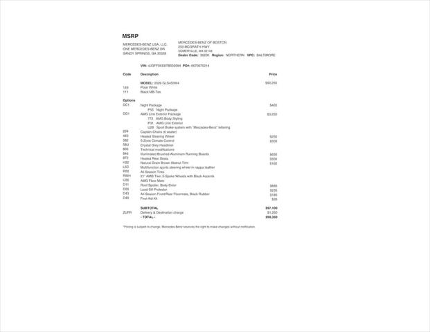 2026 Mercedes-Benz GLS GLS 450 4MATIC