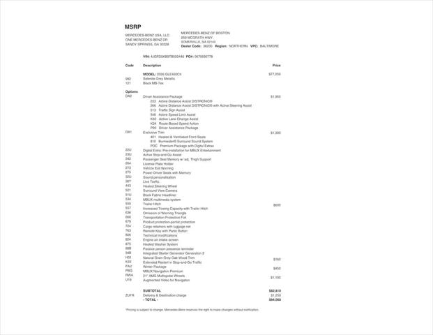 2026 Mercedes-Benz GLE 450 4MATIC