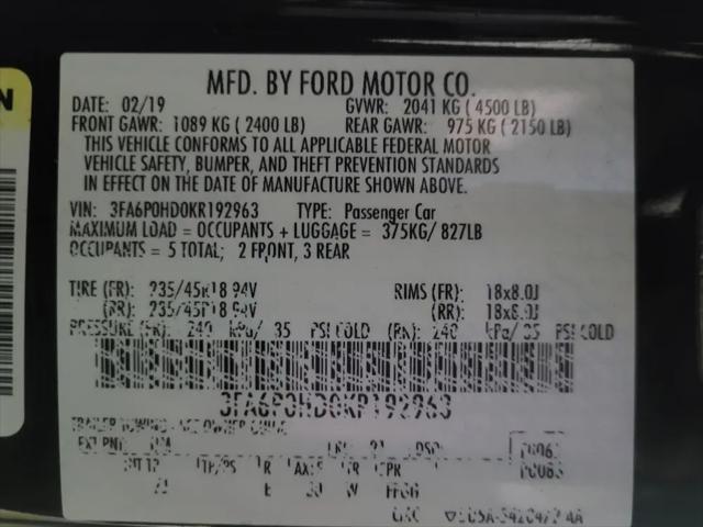 2019 Ford Fusion SE