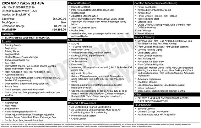 2024 GMC Yukon 2WD SLT
