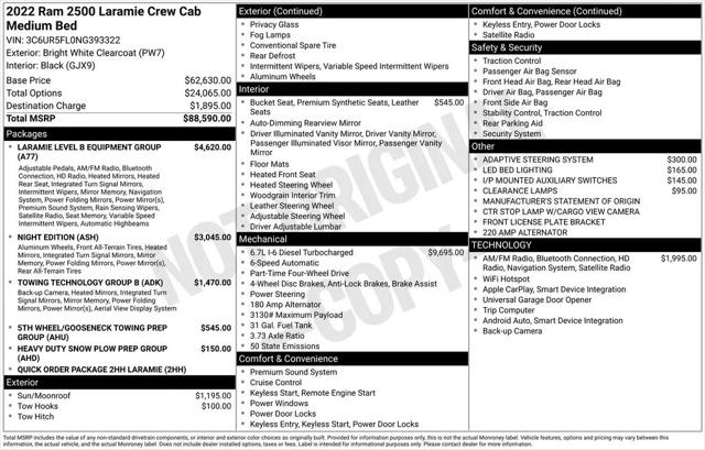 2022 Ram 2500 Laramie Crew Cab 4x4 6'4" Box