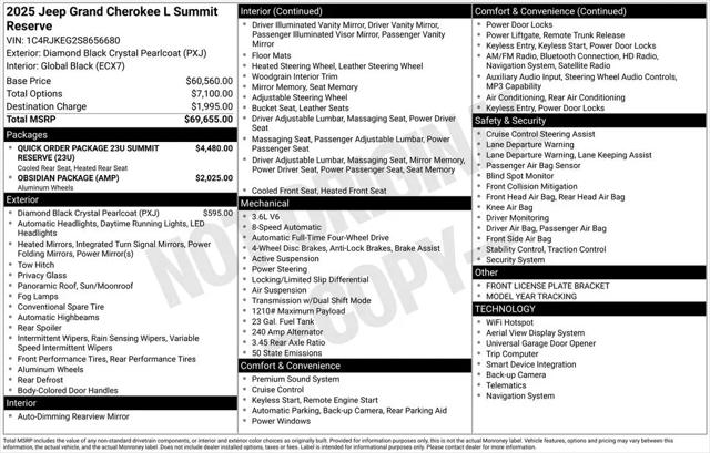 2025 Jeep Grand Cherokee L Summit Reserve 4x4
