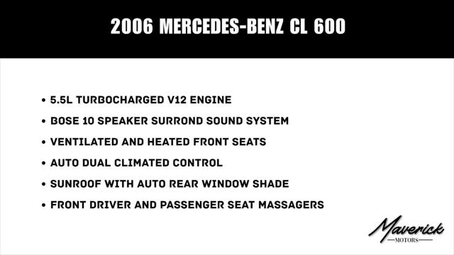 2006 Mercedes-Benz 600 CL 600