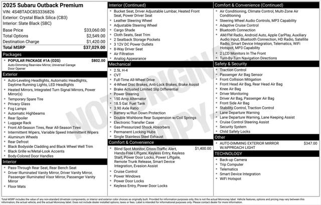 2025 Subaru Outback Premium