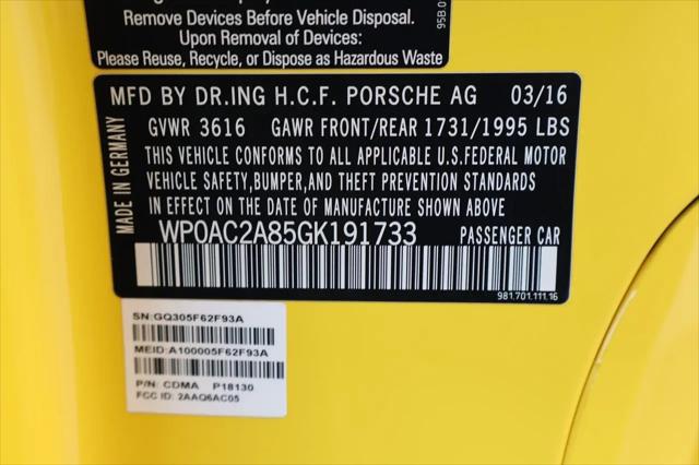 2016 Porsche Cayman GT4