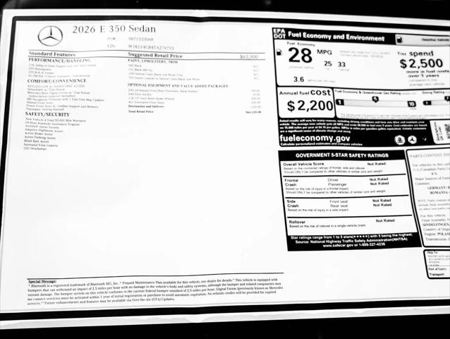2026 Mercedes-Benz E 350 E 350