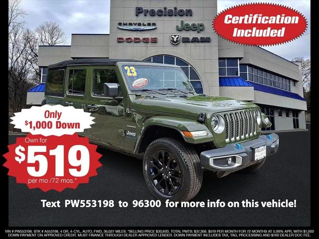 2023 Jeep Wrangler 4xe Sahara 4x4 for sale in Butler, NJ