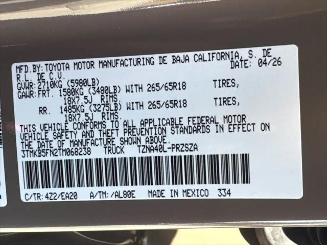 2026 Toyota Tacoma TRD Sport