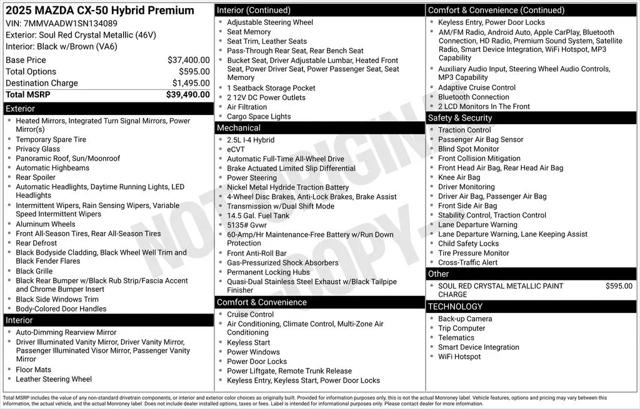 2025 Mazda CX-50 Hybrid Premium Package