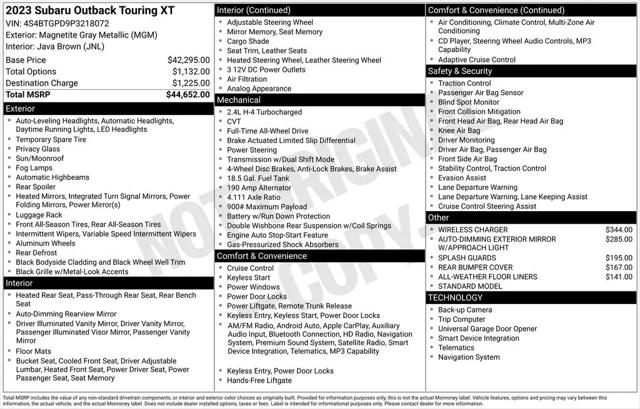 2023 Subaru Outback Touring XT
