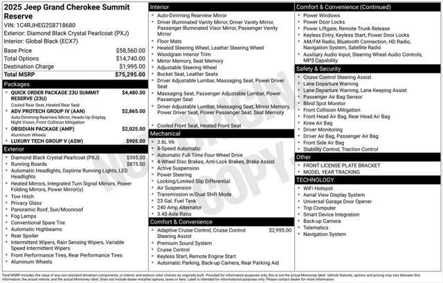 2025 Jeep Grand Cherokee Summit Reserve 4x4