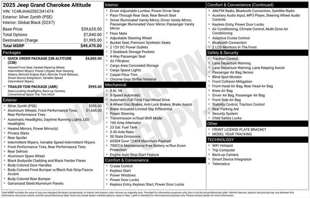 2025 Jeep Grand Cherokee Altitude 4x4