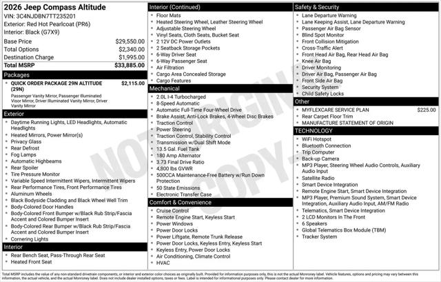 2026 Jeep Compass Latitude Altitude