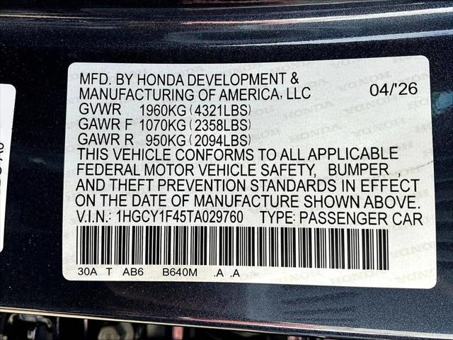 2026 Honda Accord Sedan SE