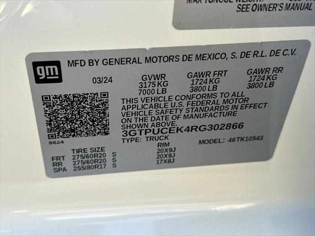 2024 GMC Sierra 1500 4WD Crew Cab Short Box Elevation with 3SB