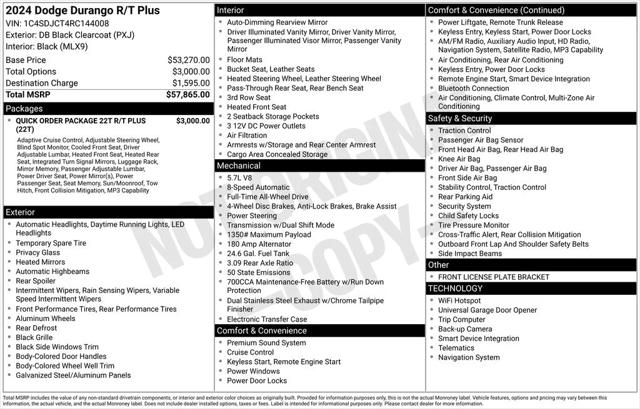 2024 Dodge Durango R/T Plus AWD 2024 Dodge Durango R/T Plus AWD