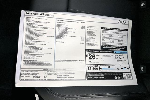 2026 Audi A5 Premium TFSI quattro S tronic