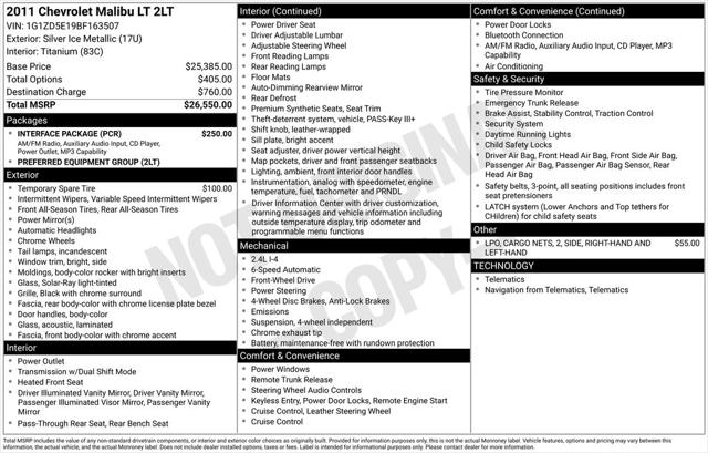2011 Chevrolet Malibu 2LT for sale in Pensacola, FL