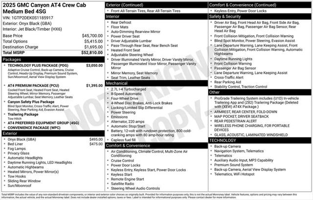 2025 GMC Canyon 4WD AT4