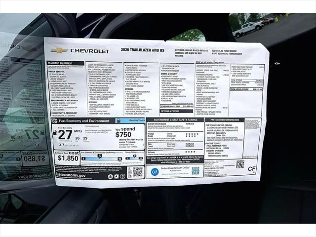 2026 Chevrolet TrailBlazer AWD RS