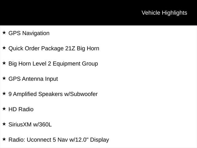 2025 Ram 1500 Big Horn Crew Cab 4x4 5'7" Box