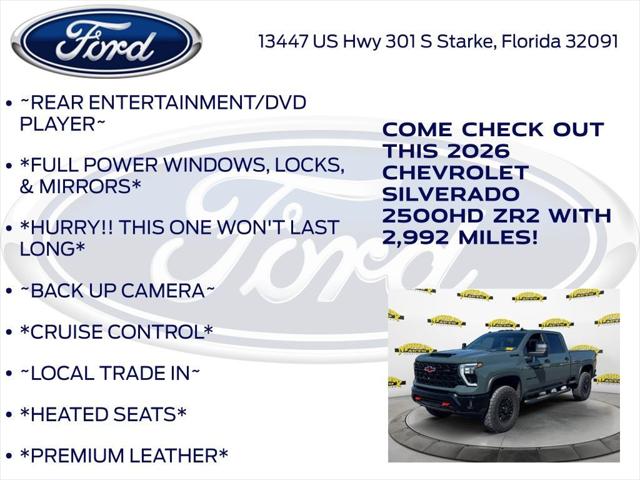 2026 Chevrolet Silverado 2500HD Crew Cab, Standard Bed, XR2, 4WD