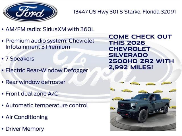 2026 Chevrolet Silverado 2500HD Crew Cab, Standard Bed, XR2, 4WD