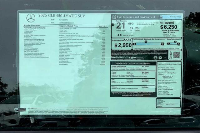 2026 Mercedes-Benz GLE GLE 450 4MATIC