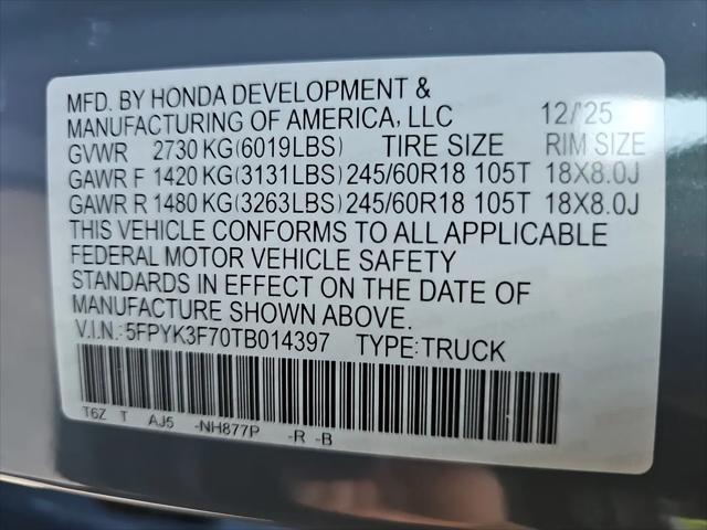 2026 Honda Ridgeline TrailSport+